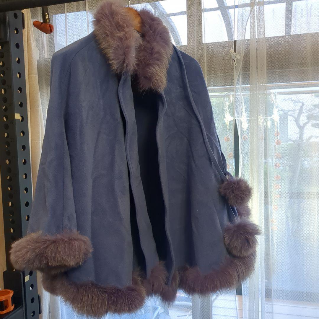 SOLEIL 紫色 ポンチョ Mサイズ