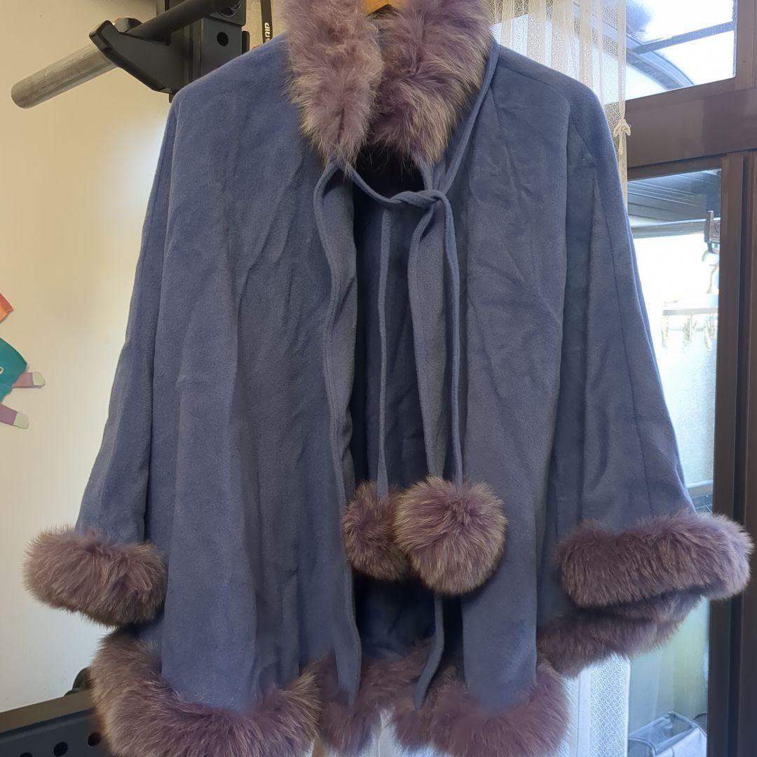 SOLEIL 紫色 ポンチョ Mサイズ