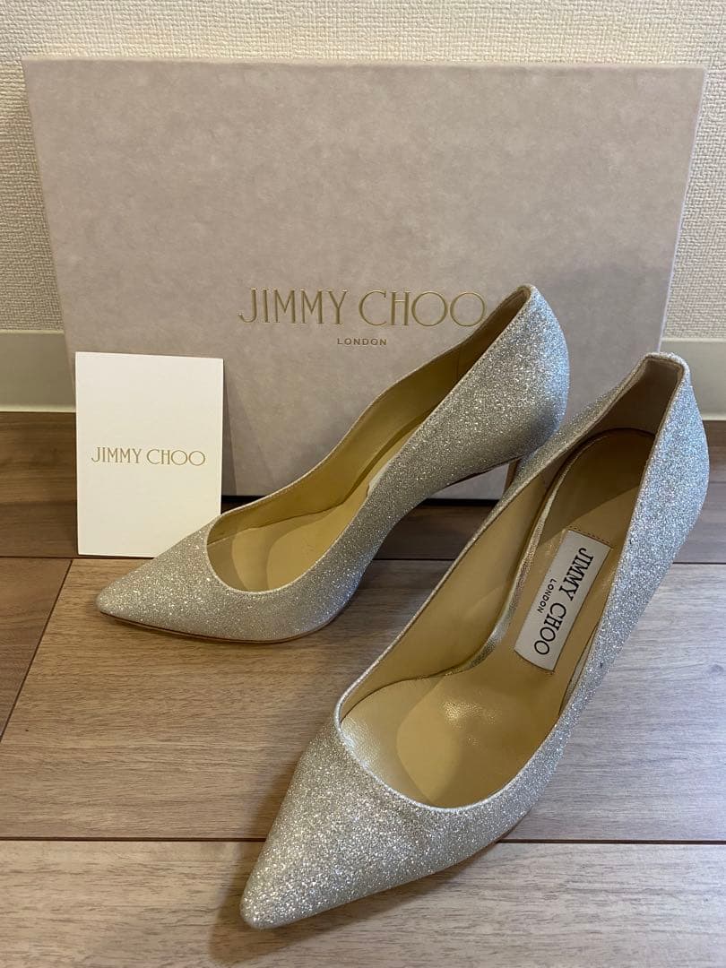 【値下げしました】JIMMY CHOO Romy100 Platinum Ice