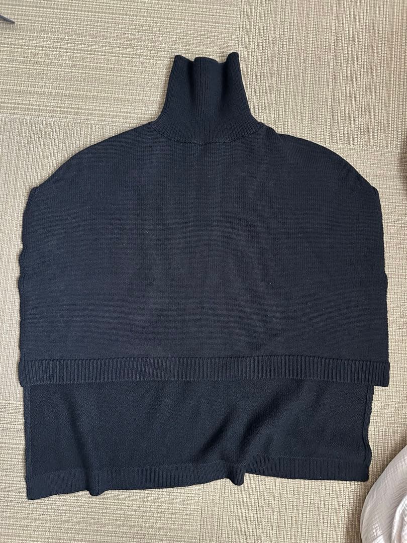 ジャーナルスタンダードラックス ライトジャージー タートルポンチョ 黒