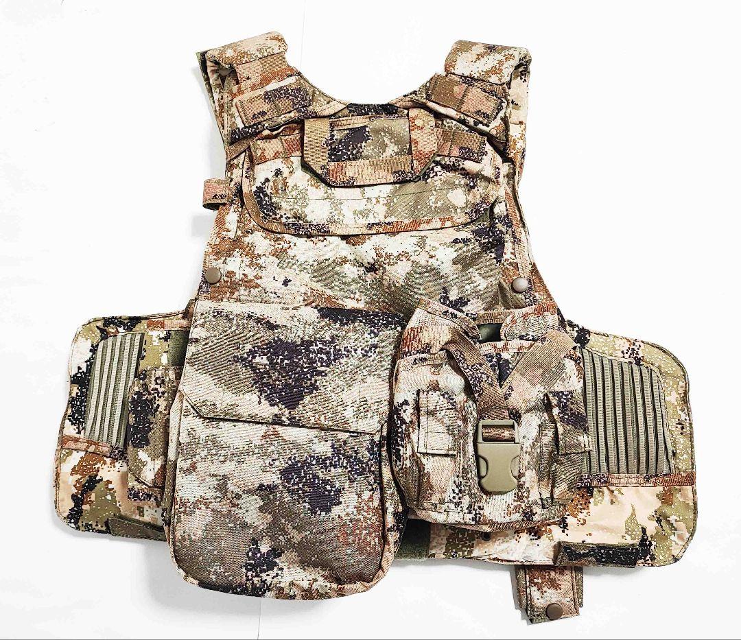 中国軍 中国人民解放軍 21式 星空荒漠迷彩 プレートキャリア 実物生地使用