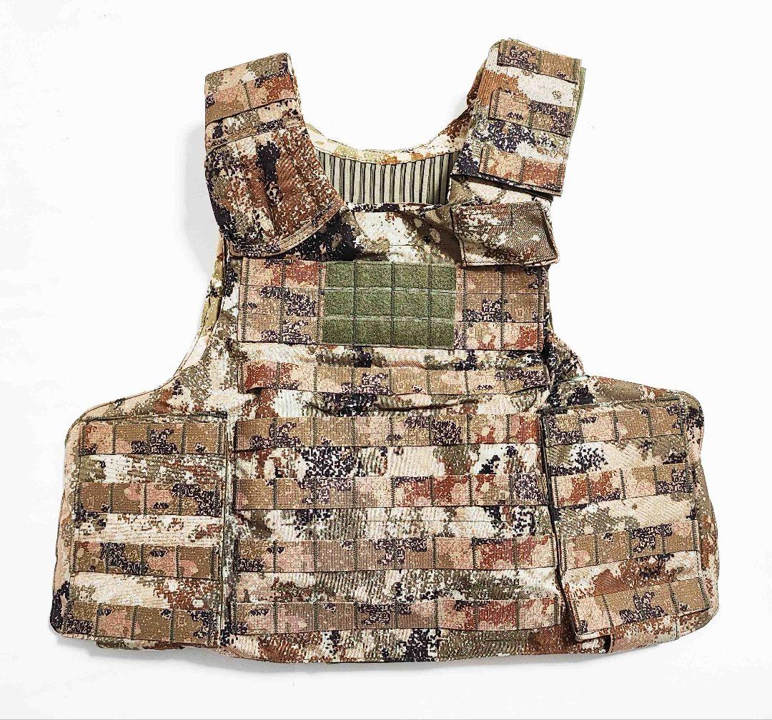 中国軍 中国人民解放軍 21式 星空荒漠迷彩 プレートキャリア 実物生地使用