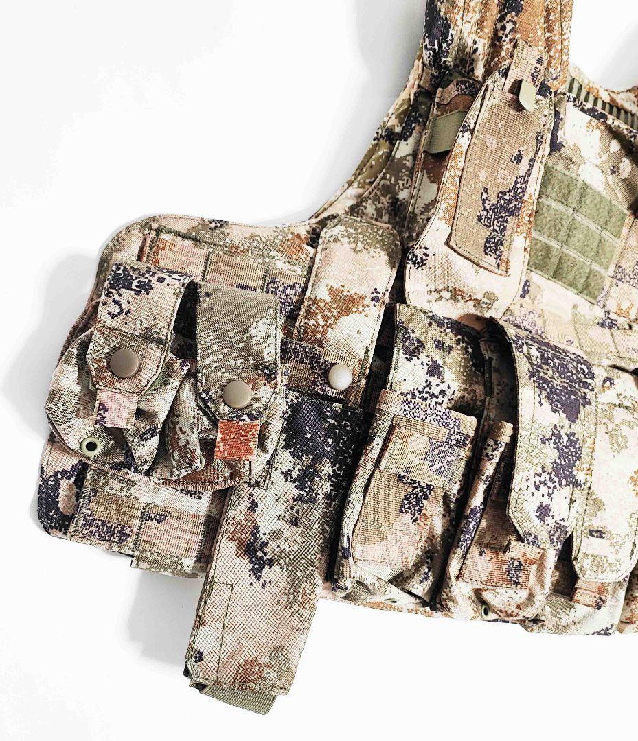 中国軍 中国人民解放軍 21式 星空荒漠迷彩 プレートキャリア 実物生地使用