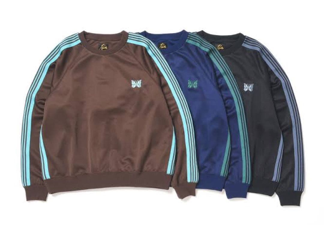 Needles ニードルズ　ネイビー スウェット ジャージ　トラッククルーネック