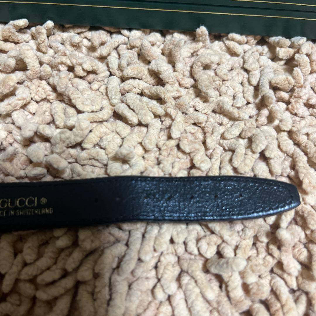 ジャンクオールド GUCCI 腕時計 ゴールド×グリーン レザー箱、販売証明書付