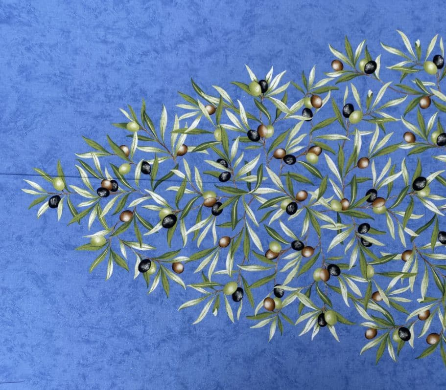 新品 プロヴァンス オリーブ柄 テーブルクロス ブルー 250×160 撥水加工