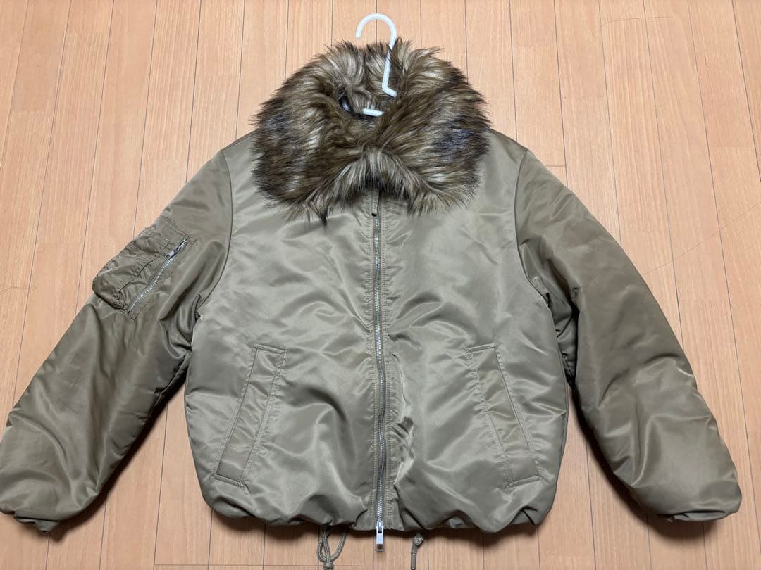 ZARA フェイクファー襟　ボンバージャケットZWCOLLECTION Sサイズ
