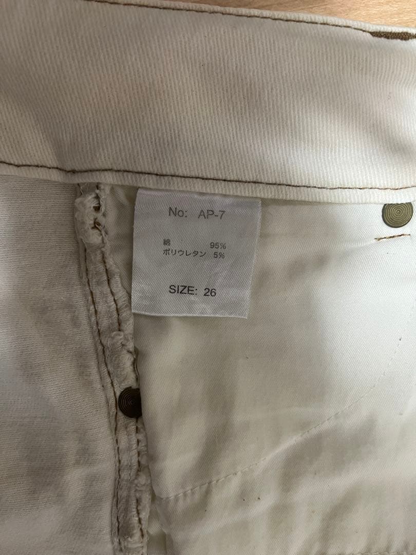 【旧d.i.a.】平成ギャル サイドリング 白ショーパン／Y2K