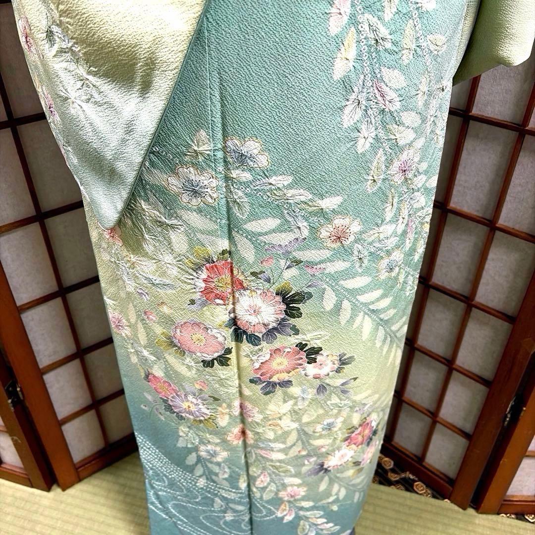 正絹　付け下げ《流れ　辻ヶ花》