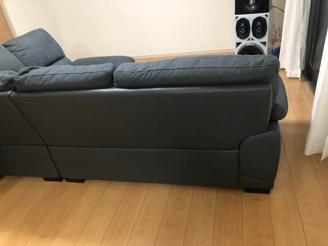 ニトリ　カウチソファ　ダークグレー L字型 コーナーソファ
