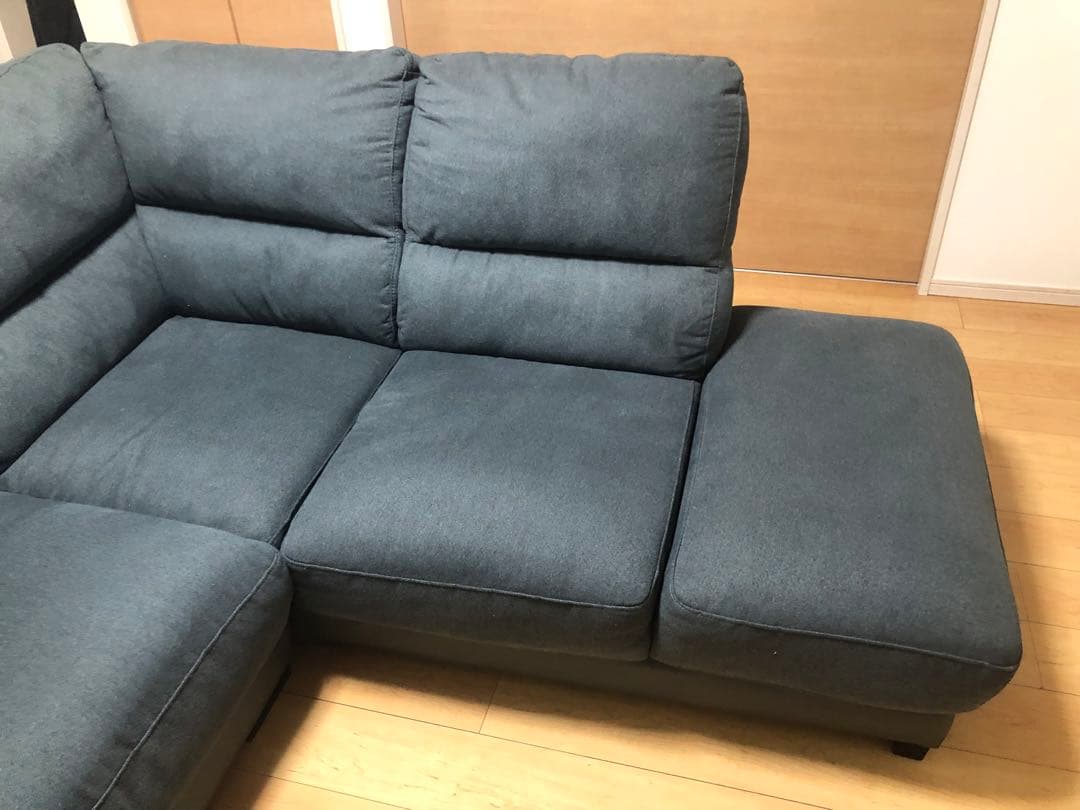 ニトリ　カウチソファ　ダークグレー L字型 コーナーソファ