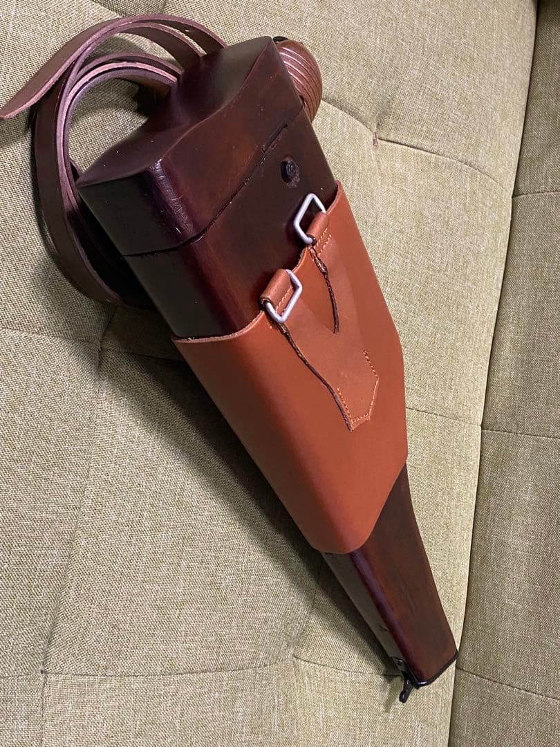 ドイツ軍　モーゼルM712用木製ホルスター&ホルダーとスリング(レプリカ)