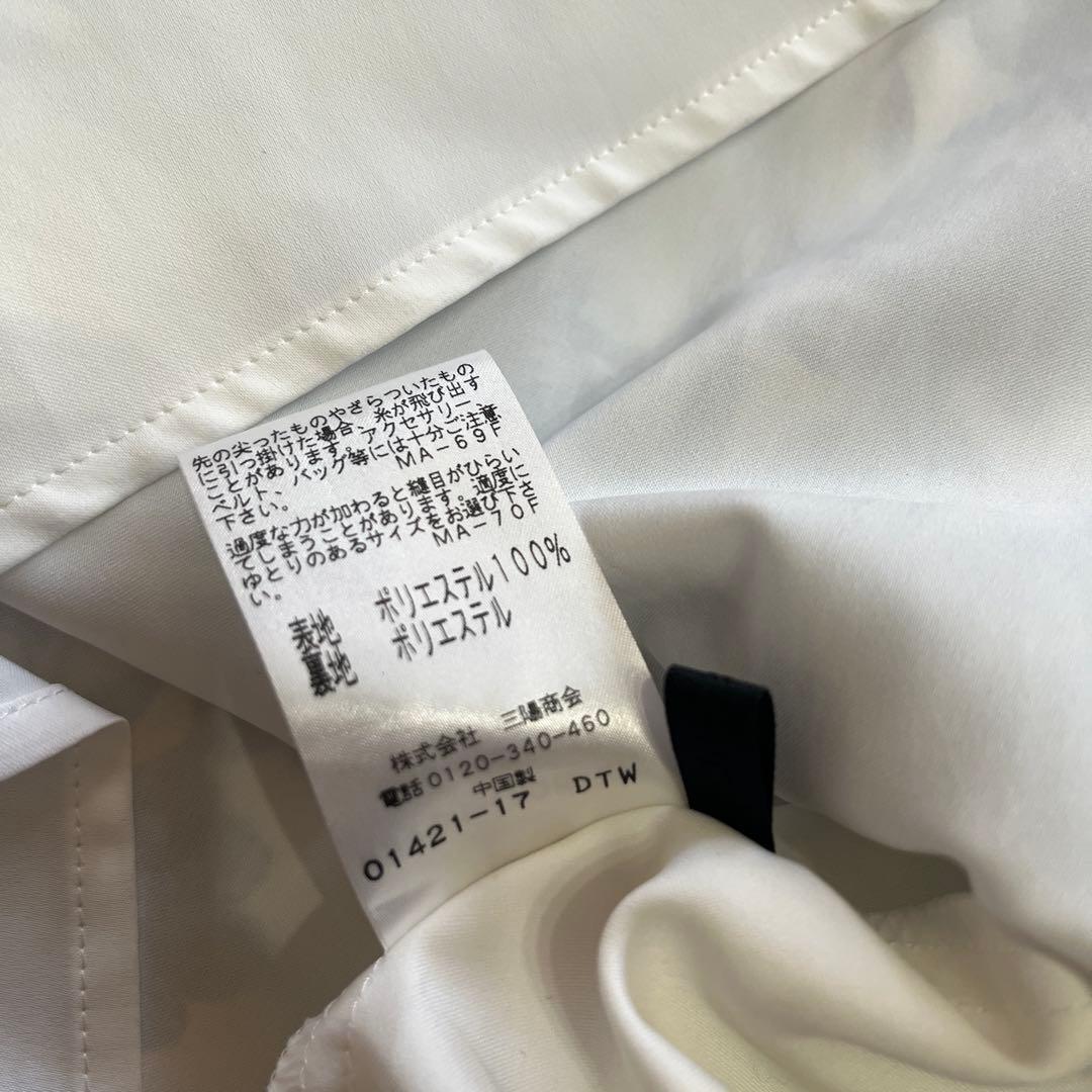 美品　TO BE CHIC 花柄シフォンワンピース　大きいサイズ42 近年　白