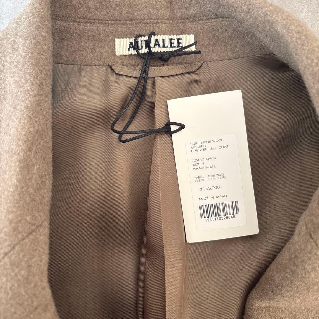 未使用AURALEE 24AW CHESTERFIELD COAT size 4
