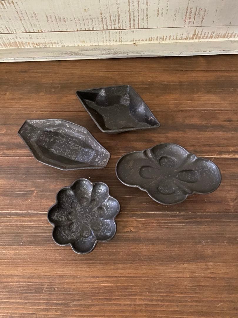 安福由美子　足付き小鉢豆皿4点セット