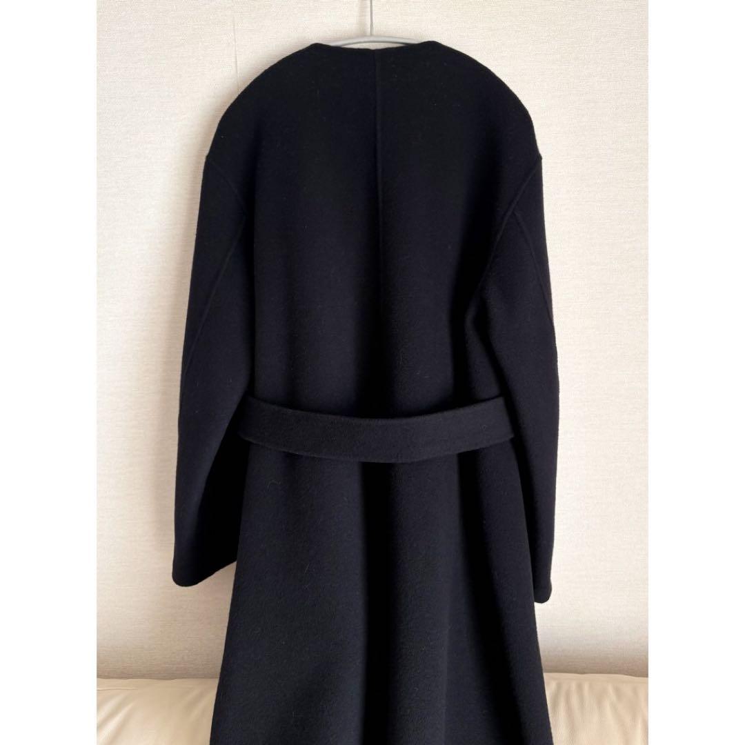 トゥモローランド　プレミアムウールリバーノーカラーコート