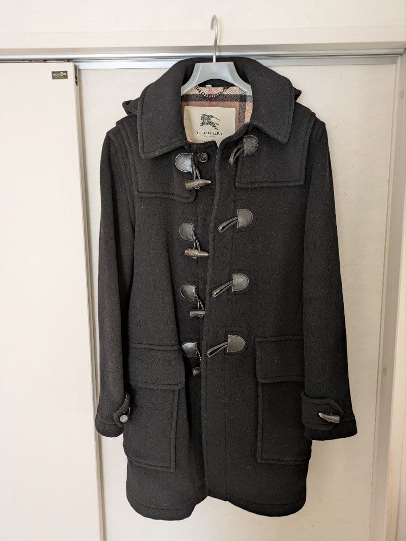 バーバリープローサム　ダッフルコート　イングランド製ビンテージ　黒サイズL