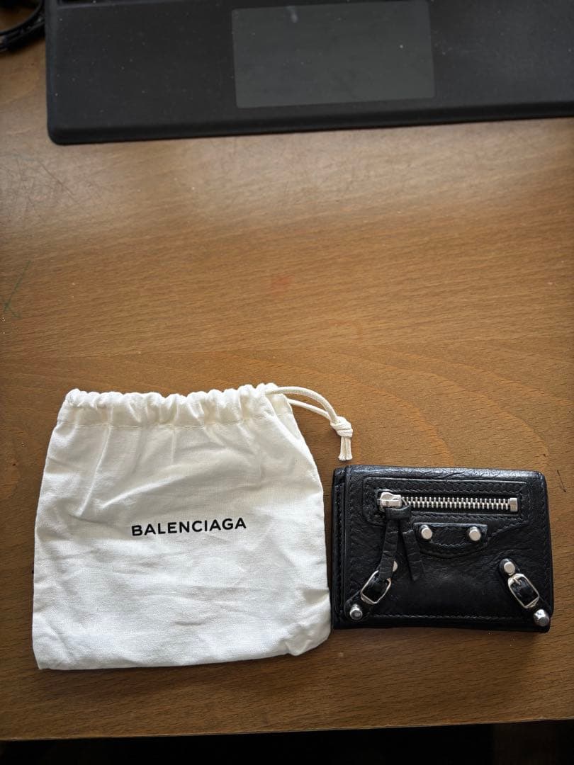BALENCIAGA ブラック　ミニウォレット　財布