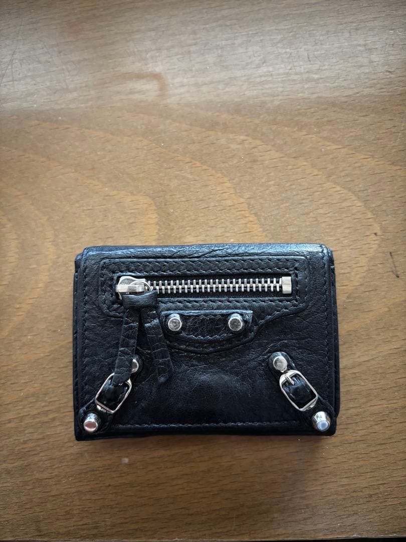 BALENCIAGA ブラック　ミニウォレット　財布