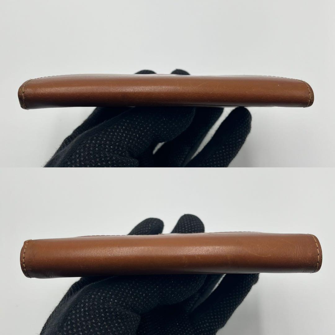 希少 Whitehouse Cox 三つ折り財布 ブラウン ブライドルレザー