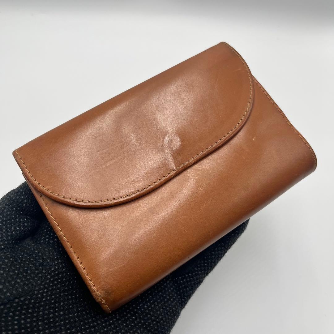 希少 Whitehouse Cox 三つ折り財布 ブラウン ブライドルレザー