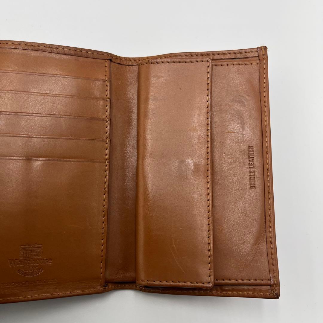 希少 Whitehouse Cox 三つ折り財布 ブラウン ブライドルレザー
