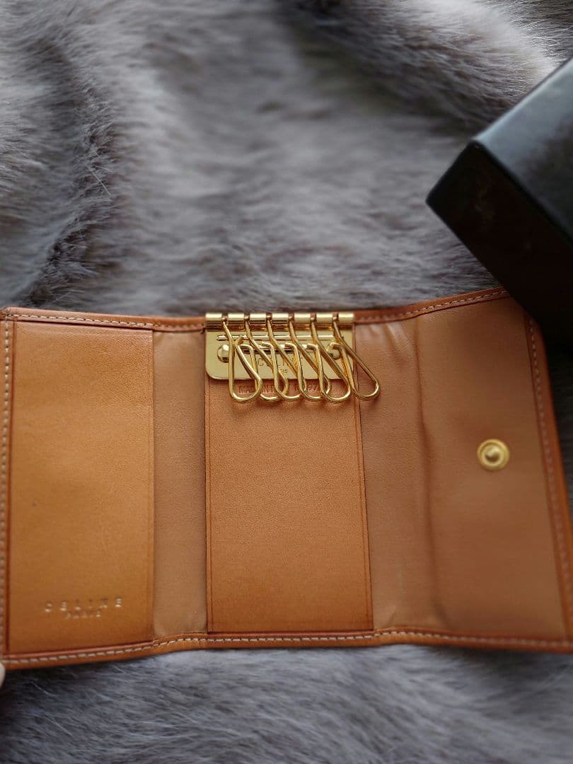 【極美品】【CELINE】6連キーケース マカダム柄 PVC ヴィンテージ