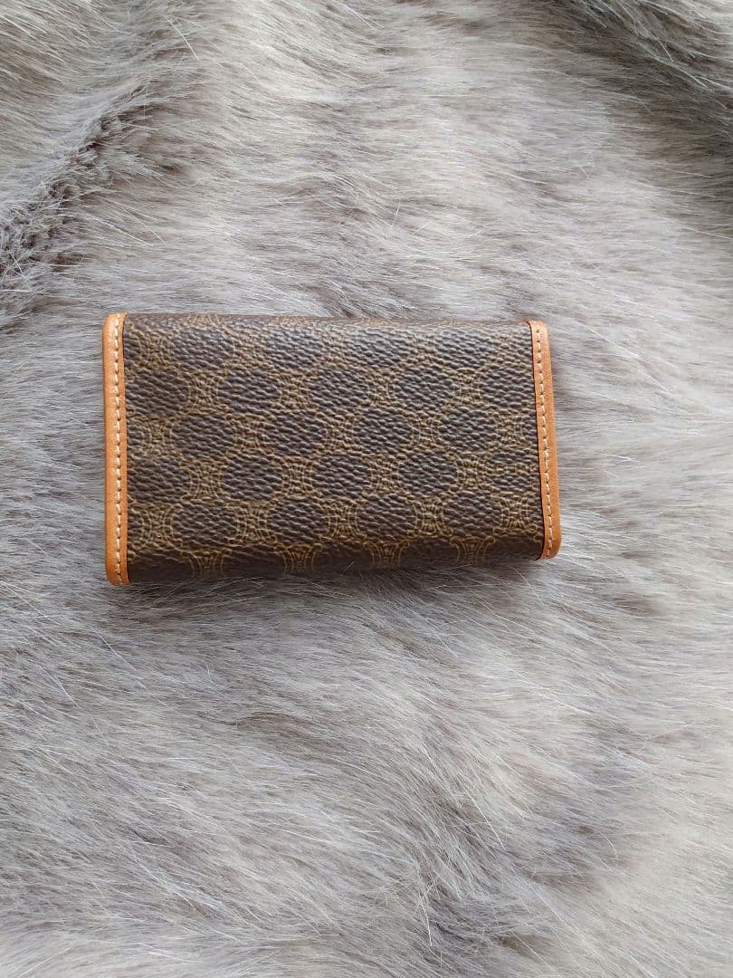 【極美品】【CELINE】6連キーケース マカダム柄 PVC ヴィンテージ