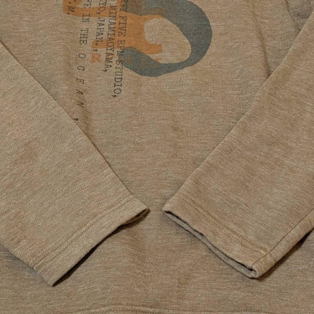 45R 裏毛deレイヤードロゴの908Tシャツ ベージュ M