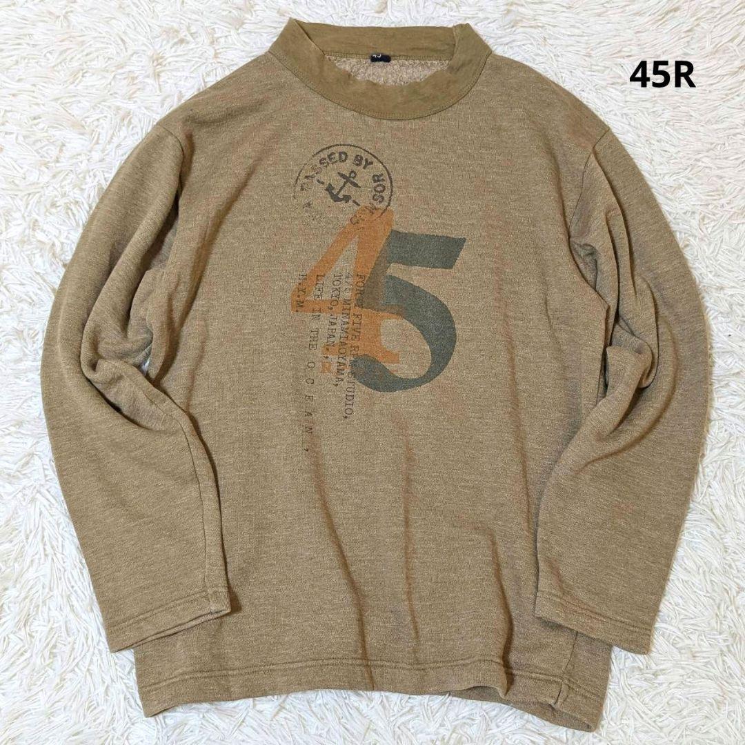 45R 裏毛deレイヤードロゴの908Tシャツ ベージュ M