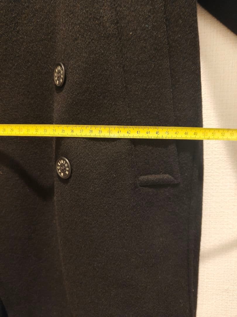MACKINTOSH 黒 ウール ピーコート