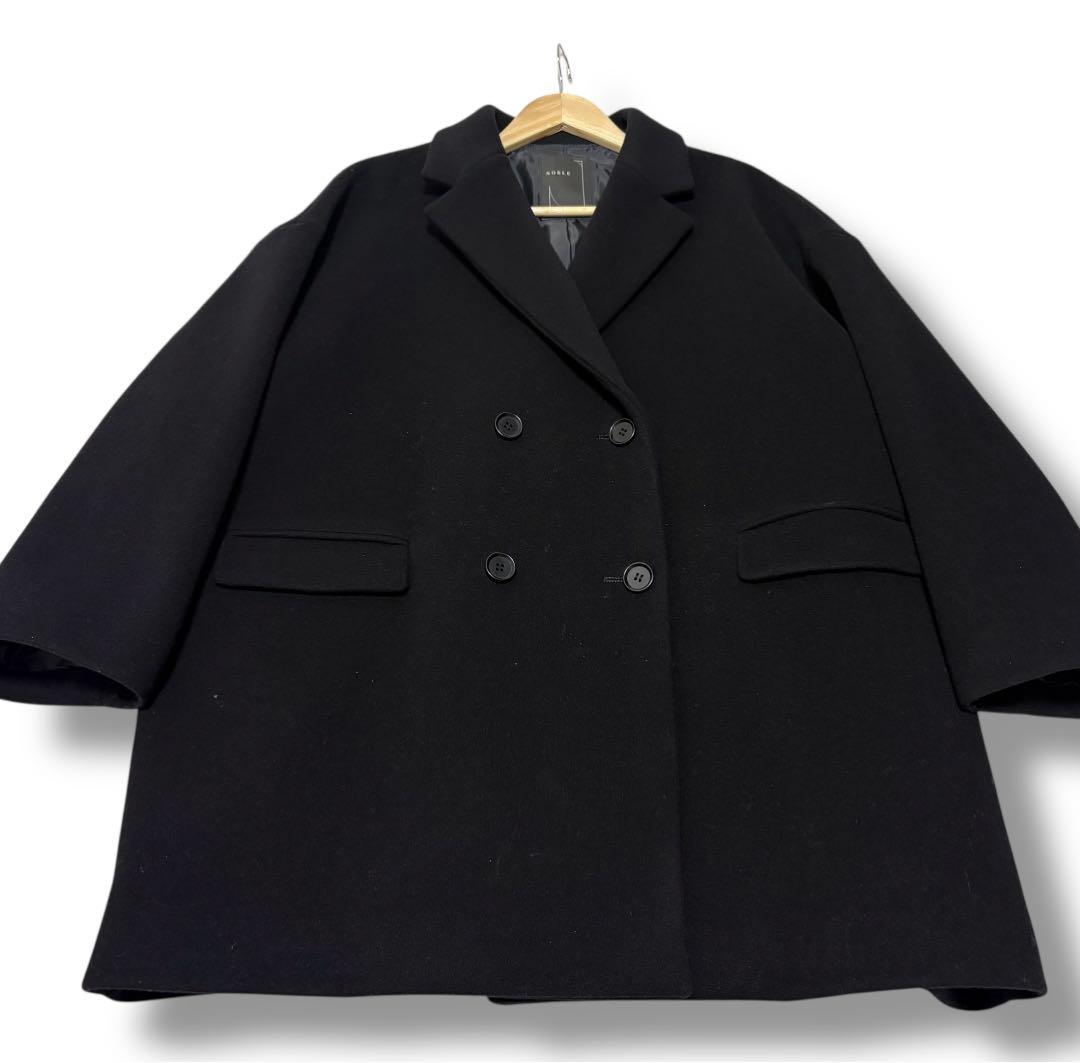 【極美品】NOBLE MTRオーバーPコート38 黒 ブラック