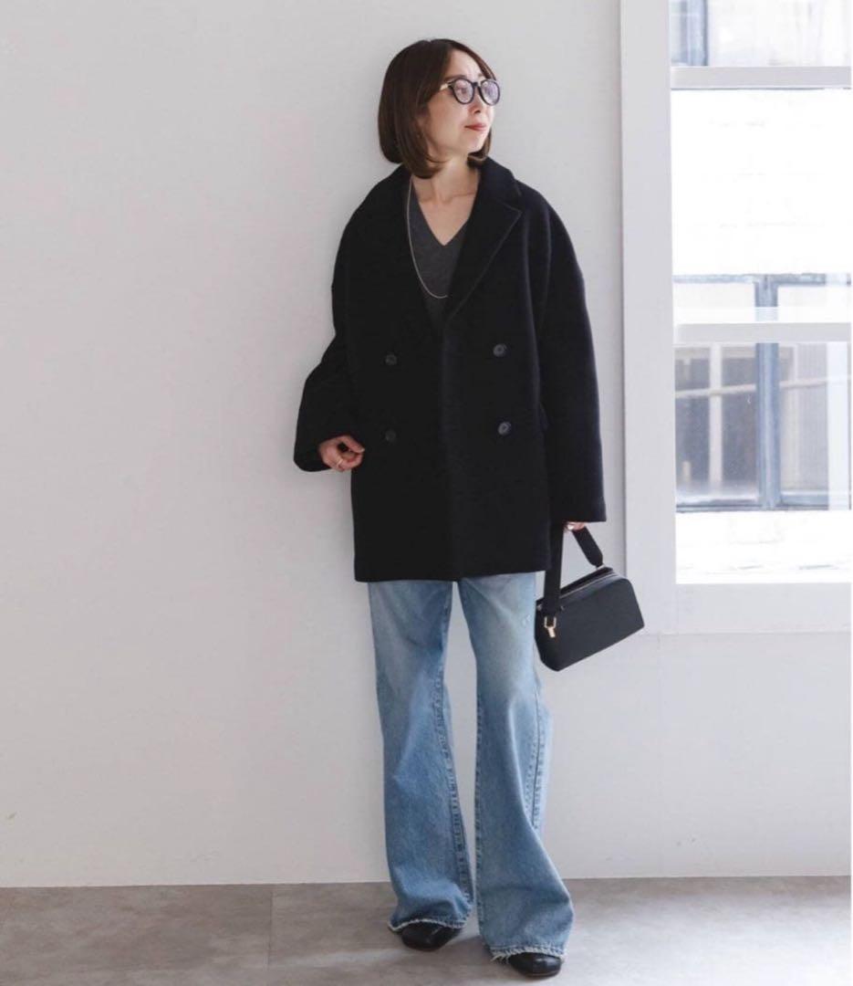 【極美品】NOBLE MTRオーバーPコート38 黒 ブラック