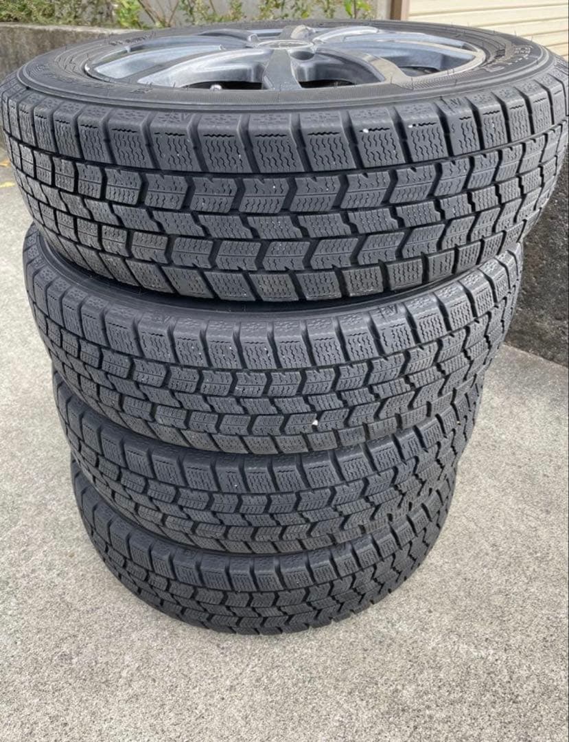 HKR②【スタッドレスタイヤ】155/65R14 ホイールセット （2本）