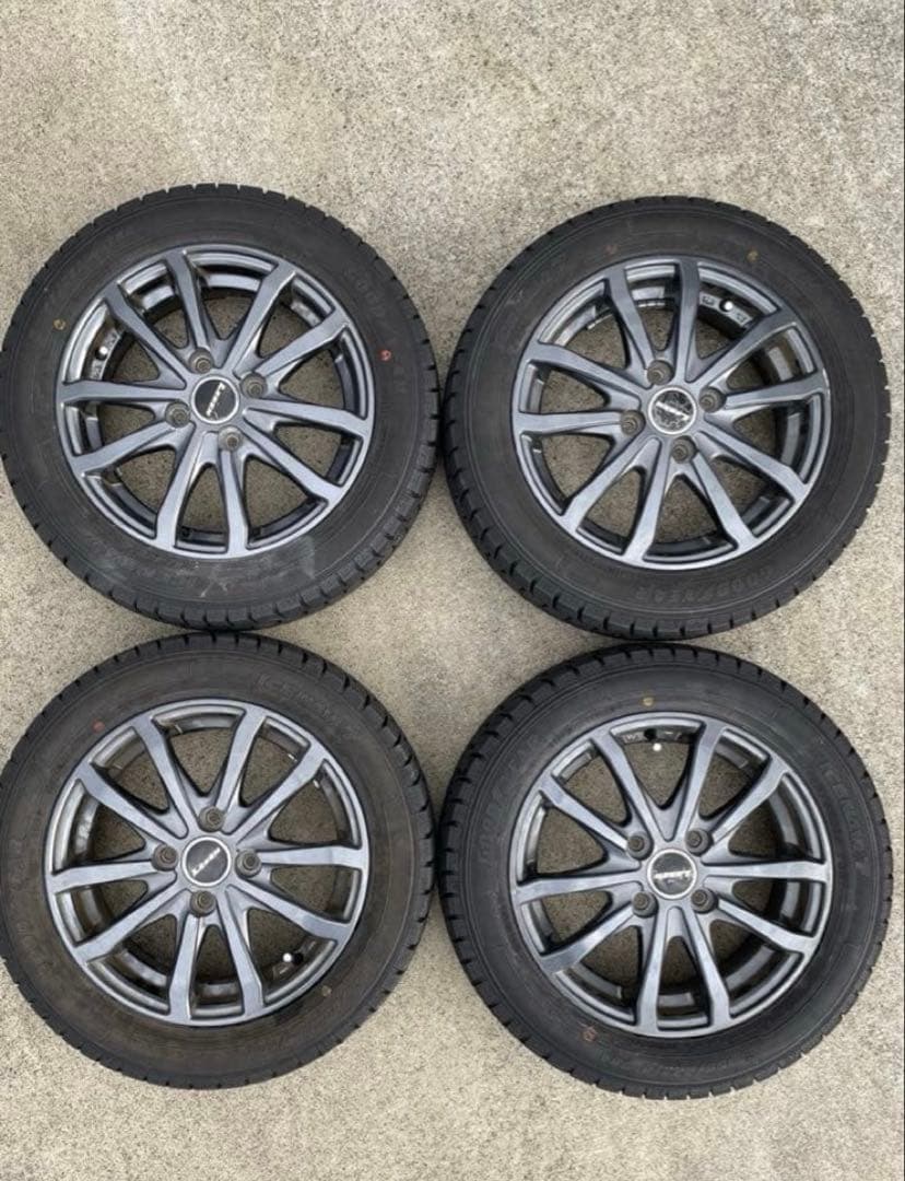 HKR②【スタッドレスタイヤ】155/65R14 ホイールセット （2本）