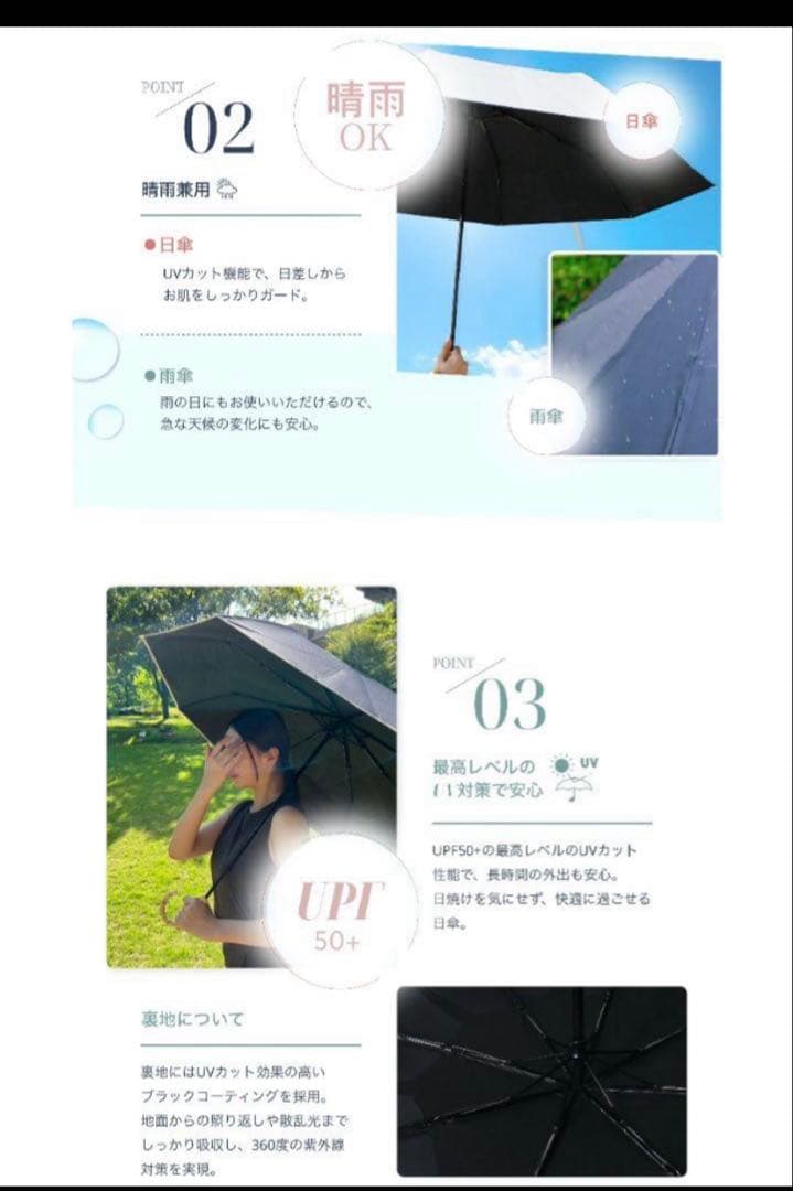 S*♡様 しーちゃん　しぃちゃん　完全遮光 100% 晴雨兼用日傘　日傘　ネイビ