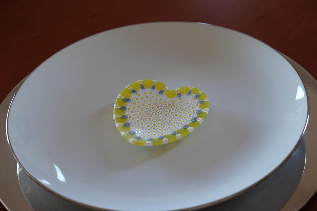 ベネチアンガラス ミルフィオリ プレート 小皿 ムラノガラス 田子美紀 藤田喬平