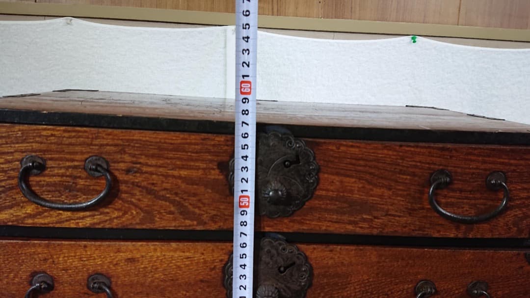 時代箪笥 純和風アンティーク　和たんす　重ね箪笥　前欅　　古民家　蔵出し