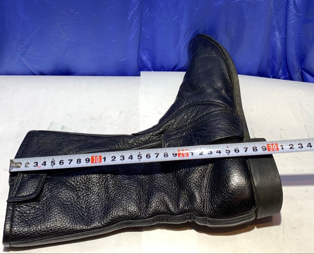 KUSHITANI バイク用黒ブーツ ジッパー付き