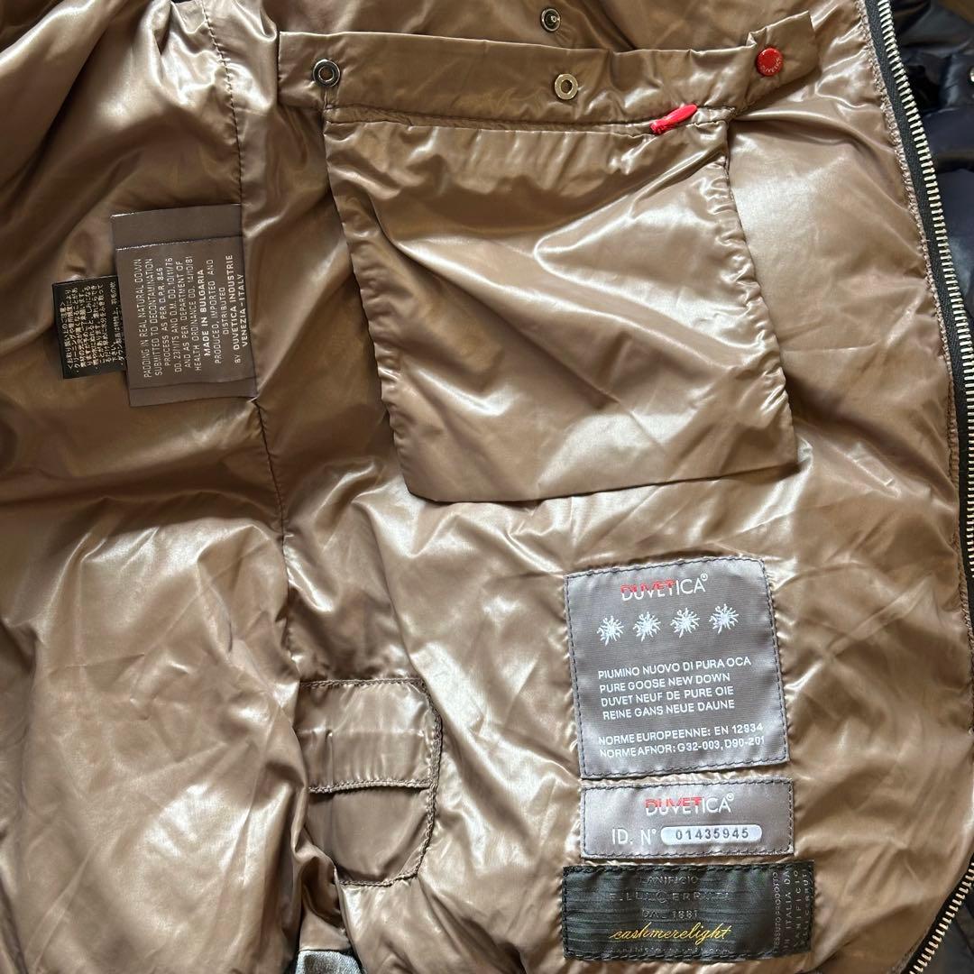 DUVETICA グレー フード付きダウンベスト 42 L