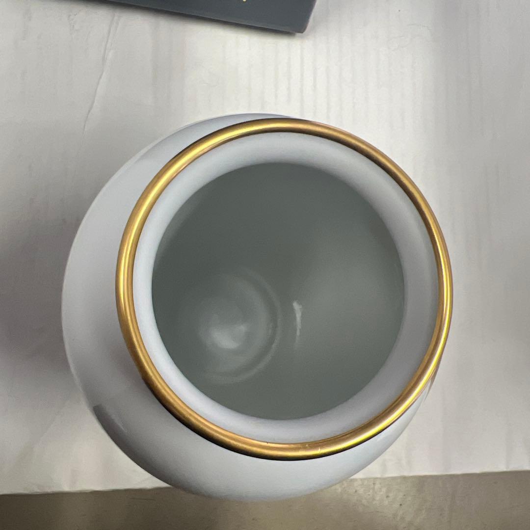 大倉陶園　金彩 金蝕薔薇 花瓶