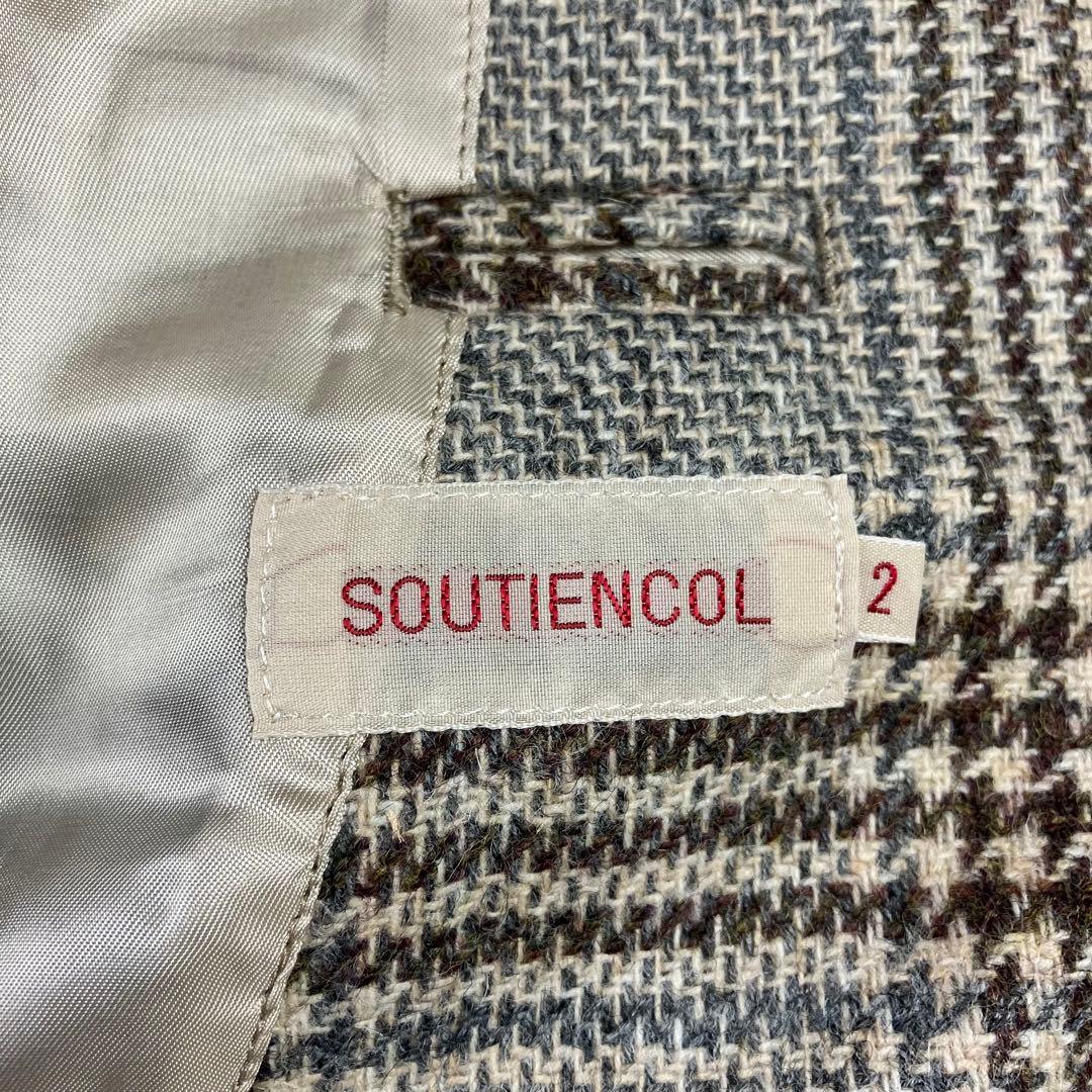 SOUTIENCOL スティアンコル グレンチェックジャケット マラリウス生地