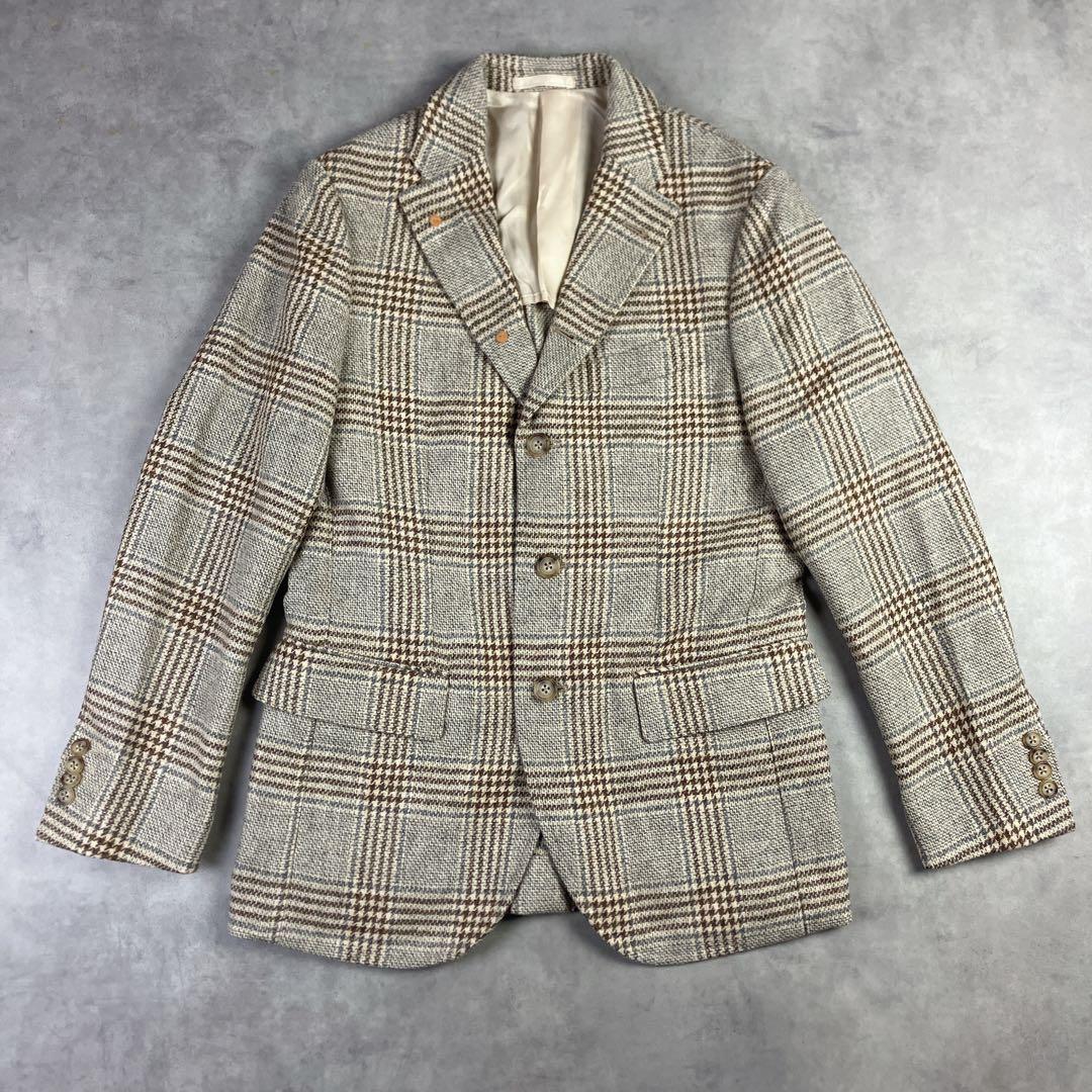 SOUTIENCOL スティアンコル グレンチェックジャケット マラリウス生地