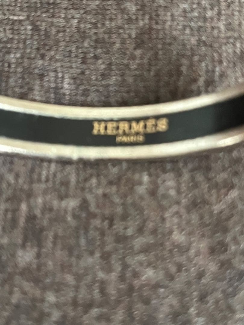 【HERMES】バングル《エマイユ》ブラン／シルバー