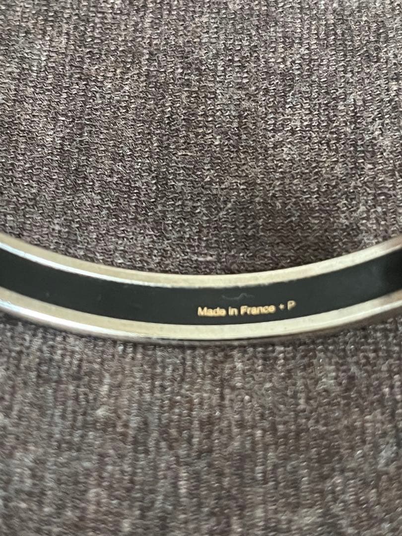 【HERMES】バングル《エマイユ》ブラン／シルバー