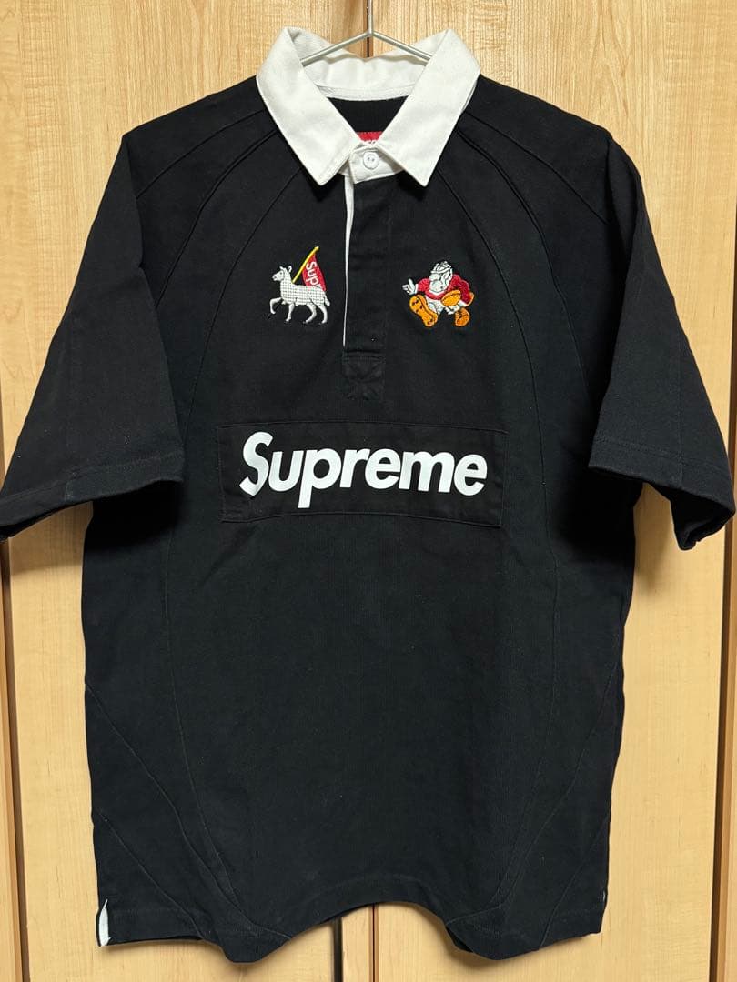 Supreme ブラック ラガーシャツ Mサイズ