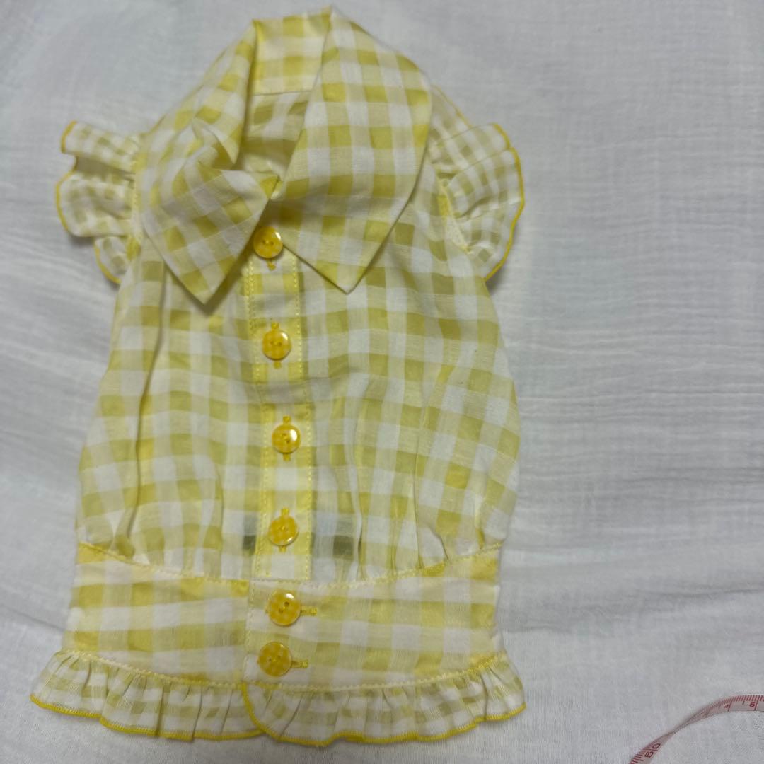 アトリエGGイエローチェックブラウス