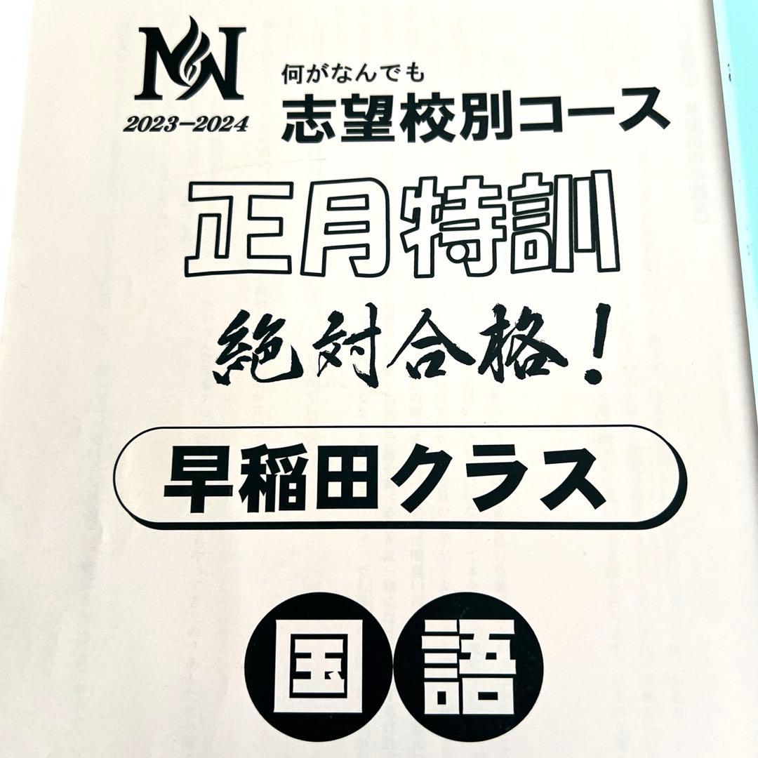NN早稲田中　早稲田アカデミー　正月特訓　4教科　城壁を突破せよ　他おまけつき