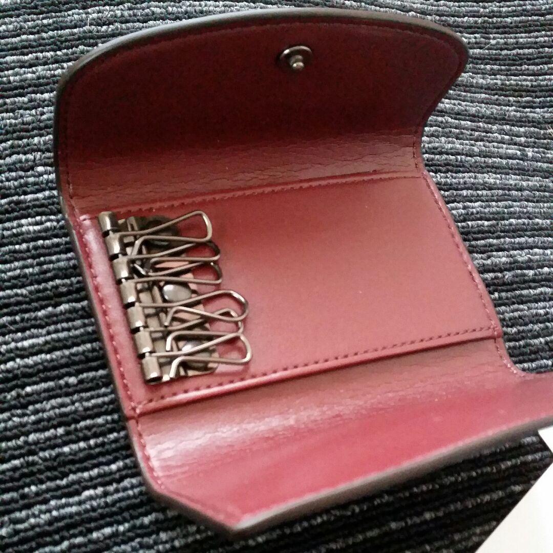 COACH キーケース F39054 新品 チョーク×レッド 最新作 レディース