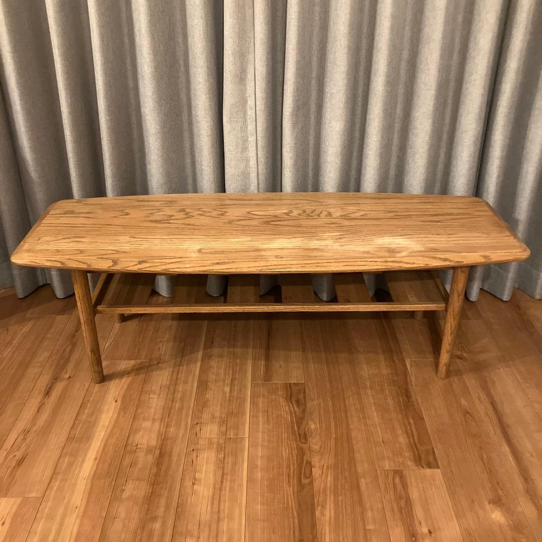 【週末限定値下】MOMO Natural 昇降可能な無垢材ローテーブル